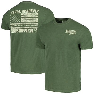 T-shirt pour homme Olive Navy Midshipmen OHT Military Appreciation Comfort Colors