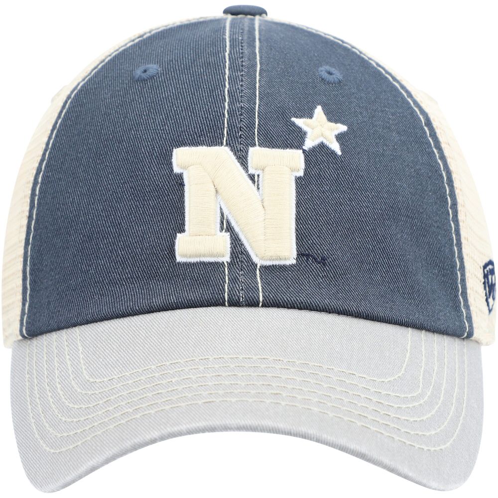 Men's Top of the World Navy/Tan Navy Midshipmen Offroad Trucker Hat