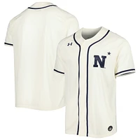 Maillot Under Armour Homme Navy Midshipmen Replica Baseball Crème