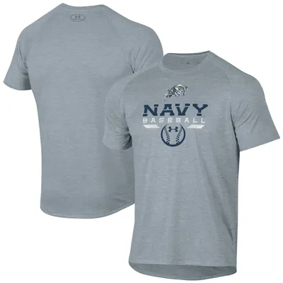 Navy Midshipmen Under Armour Baseball Icon Raglan Performance T-Shirt