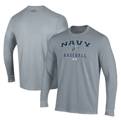 Navy Midshipmen Under Armour Baseball Performance Long Sleeve T-Shirt