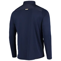 Veste Under Armour Navy Midshipmen 2021 Sideline Command Quarter-Zip pour homme