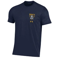 Men's Under Armour Navy Midshipmen 2024 Rivalry Shield Performance T-Shirt