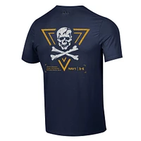 Men's Under Armour Navy Midshipmen 2024 Rivalry Shield Performance T-Shirt