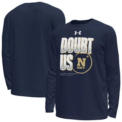 Men's Under Armour Navy Midshipmen March Madness Unity Long Sleeve T-Shirt