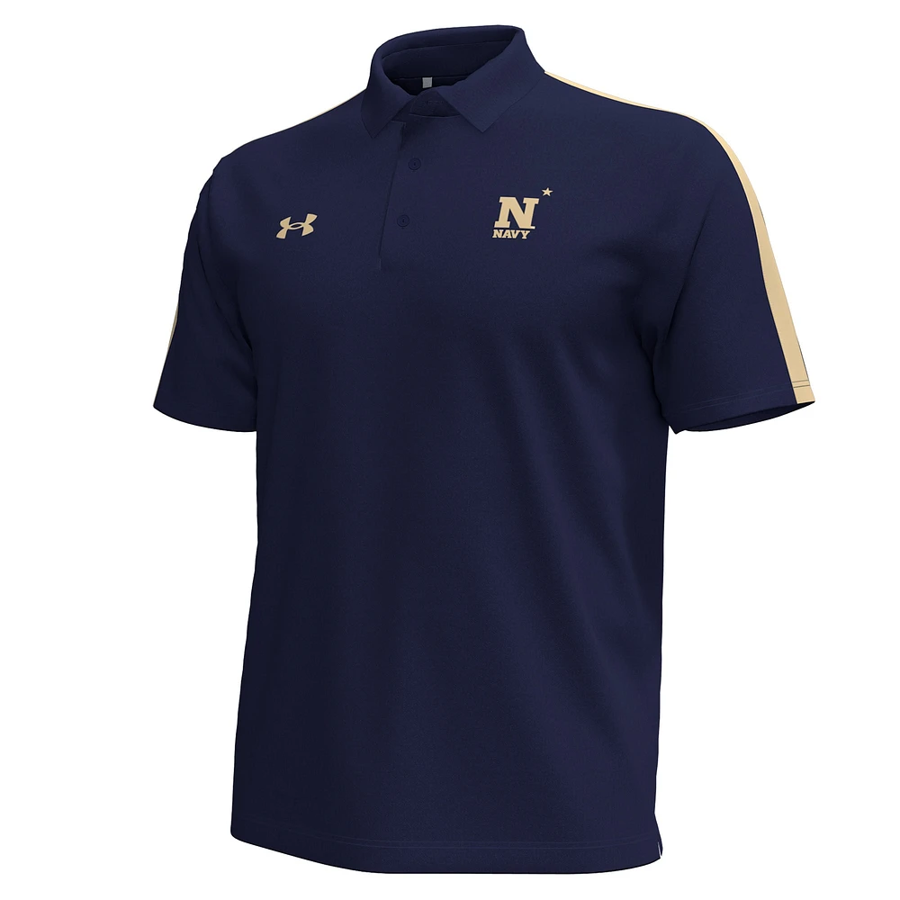 Polo Pinnacle Performance bleu marine pour homme Under Armour Navy Midshipmen