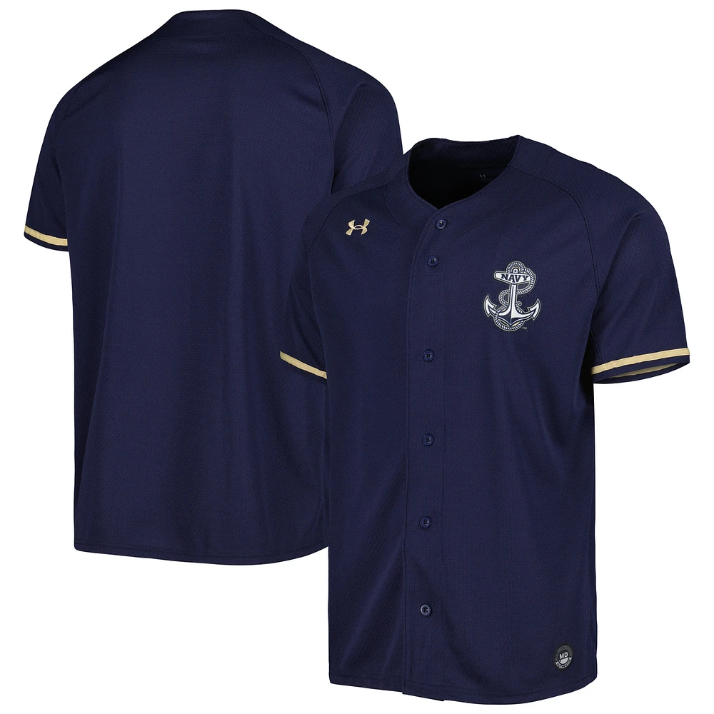 Under Armour Navy Midshipmen Replica Baseball Jersey Homme