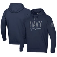 Men's Under Armour  Navy Midshipmen Silent Service All Day Pullover Hoodie