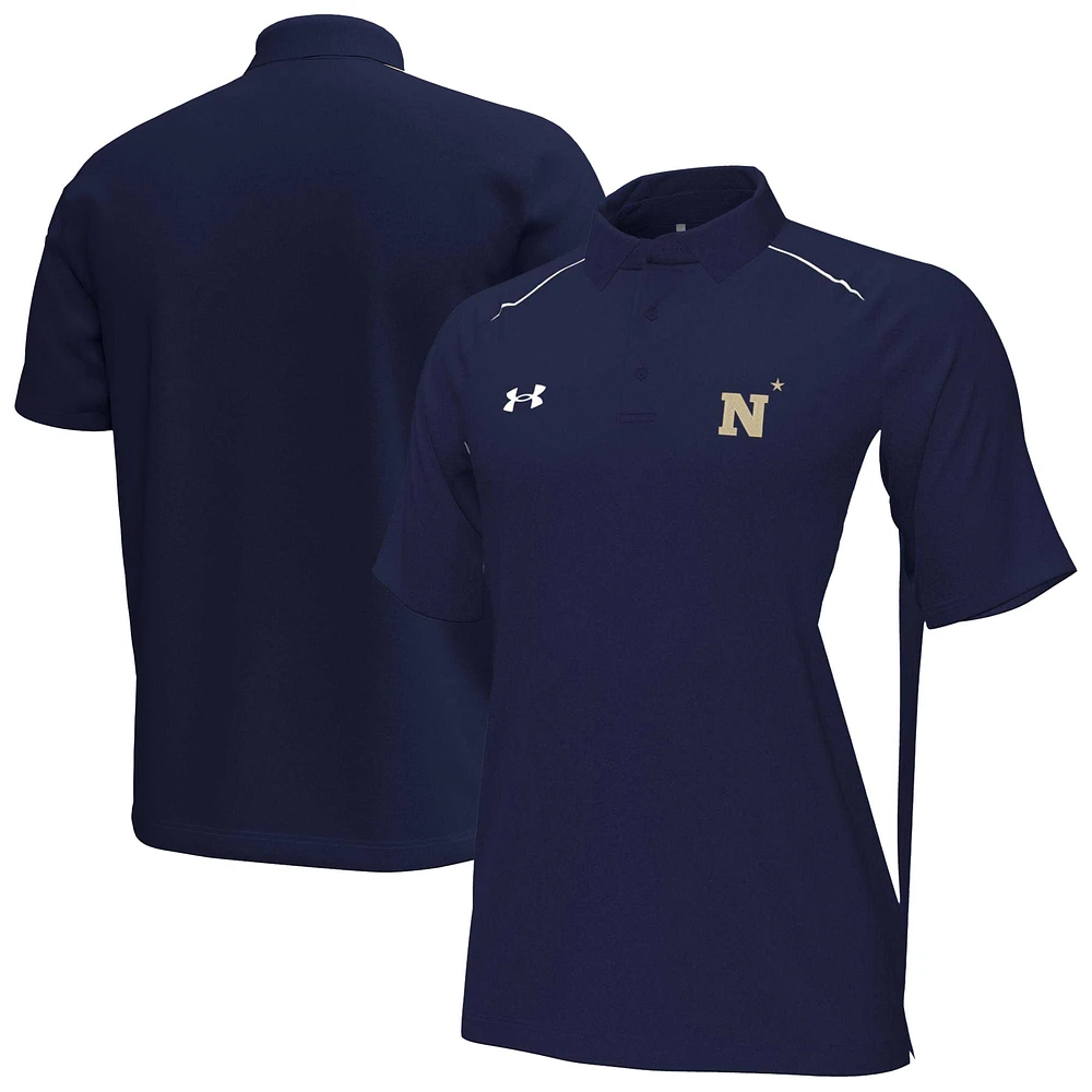 Polo Under Armour bleu marine pour homme avec logo Midshipmen