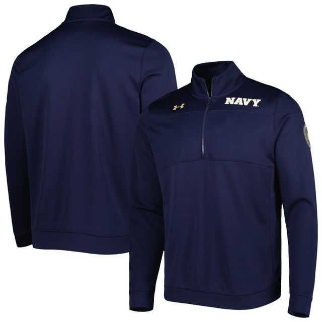 Under Armour Homme Marine Midshipmen Universal Mock Neck Half-Zip Jacket