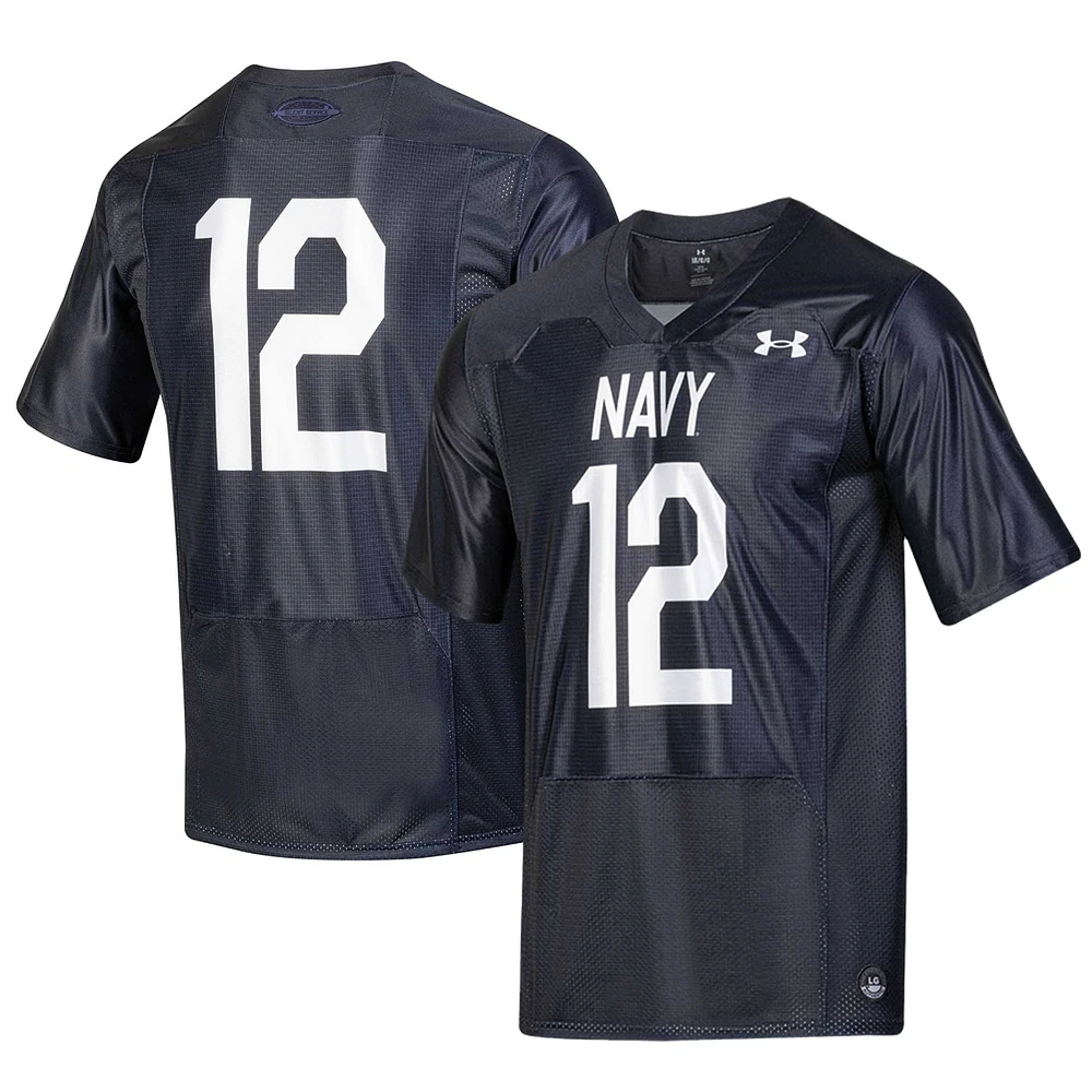 Under Armour #12 Navy Midshipmen Silent Service Réplique Maillot de Football pour Homme