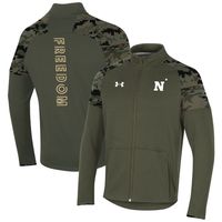 Men's Under Armour Olive Navy Midshipmen Freedom Full-Zip Fleece Jacket