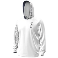 Under Armour Blanc Marine Midshipmen 2023 Aer Lingus College Football Classic Fleece Sweat à capuche pour homme