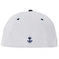 Men's Under Armour  White Navy Midshipmen Baseball Fitted Hat