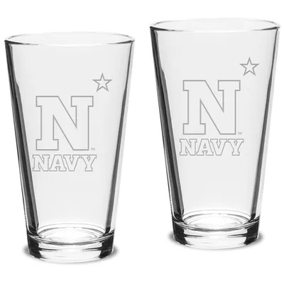 Navy Midshipmen 16oz. 2-Piece Classic Pub Glass Set