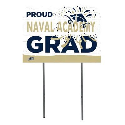 Navy Midshipmen 18'' x 24'' Proud Grad Yard Sign