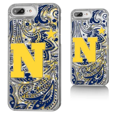 Navy Midshipmen iPhone Glitter Paisley Design Case