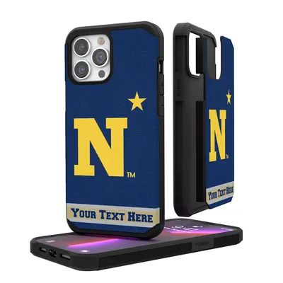 Navy Midshipmen iPhone Stripe Personalized Rugged Case