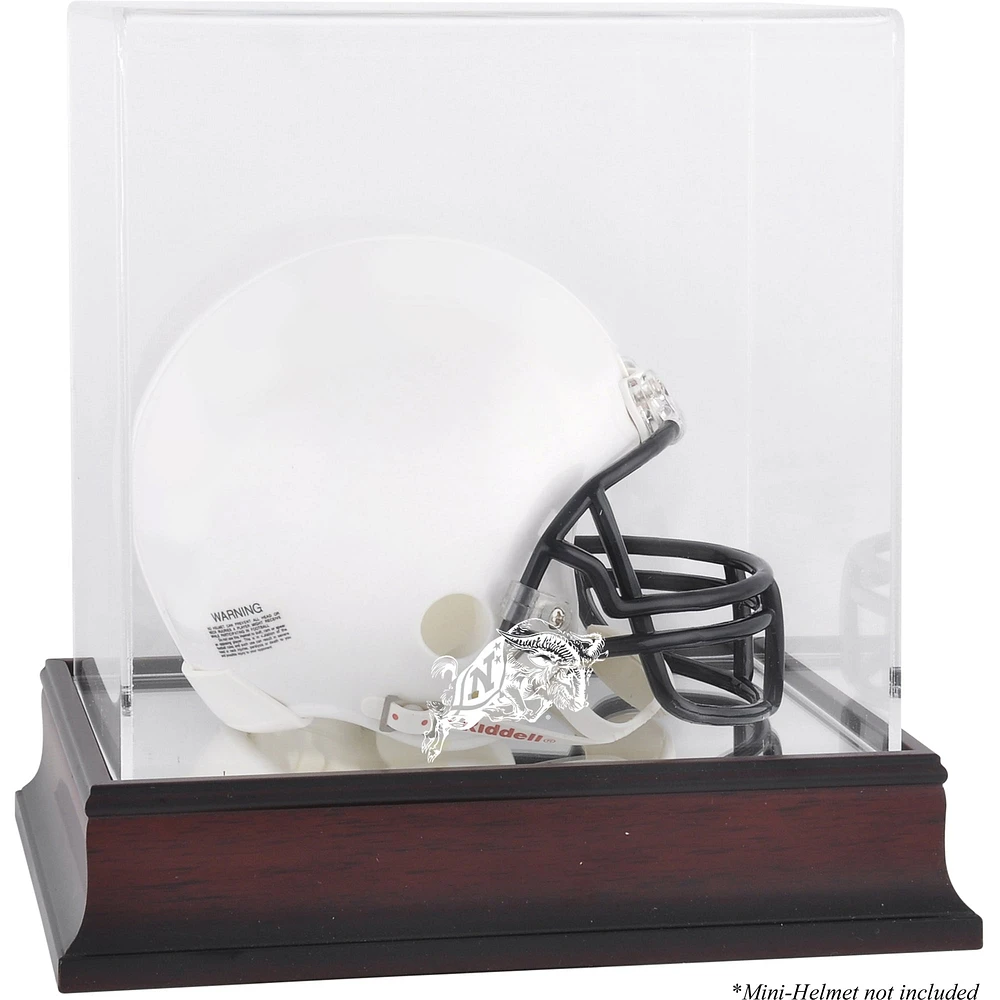 Navy Midshipmen Mahogany Logo Mini Helmet Display Case with Mirror Back