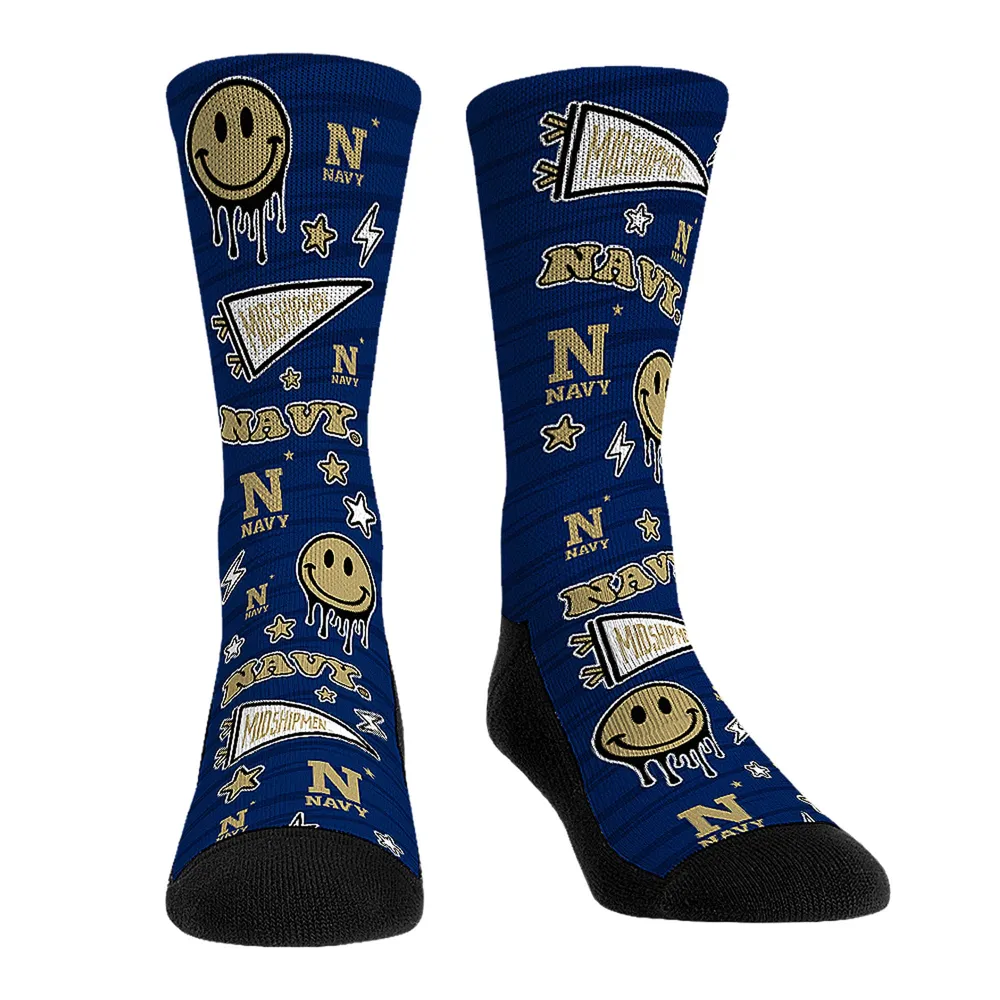 Rock Em Socks Navy Midshipmen Smiley Stickers Crew