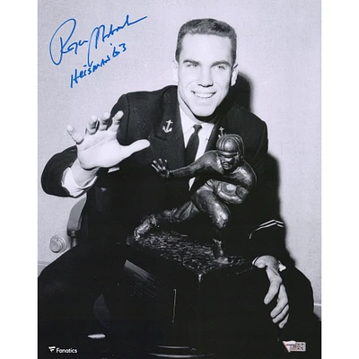 Roger Staubach Navy Midshipmen Autographed 11" x 14" Photograph with "Heisman 63" Inscription