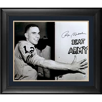 Roger Staubach Navy Midshipmen Framed Autographed 16" x 20" Beat Army Sign Photograph