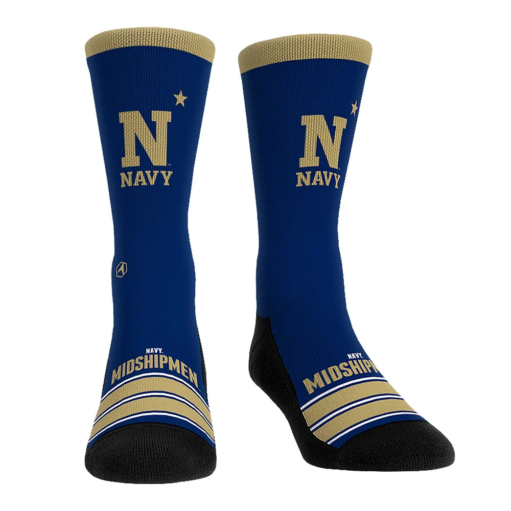 Unisex Rock Em Socks Navy Midshipmen Gametime Stripe Crew