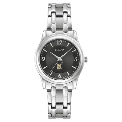 Navy Midshipmen Bulova Women's Corporate Collection Stainless Steel Watch - Black