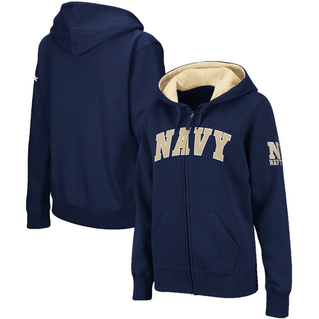 Sweat à capuche entièrement zippé Navy Midshipmen Arched Name pour femme