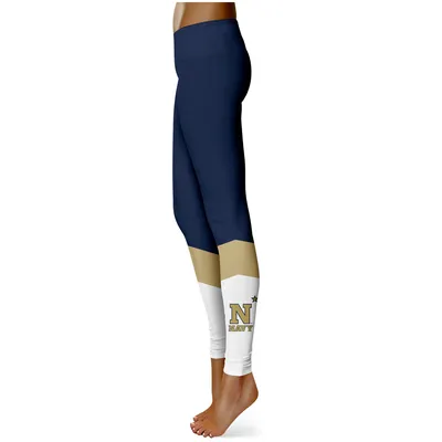 Navy Midshipmen Women's Plus Color Block Yoga Leggings
