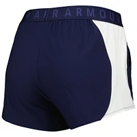 Women's Under Armour Navy/White Navy Midshipmen Game Day Tech Mesh Performance Shorts