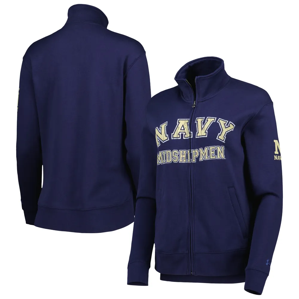 Under Armour Navy Midshipmen Veste entièrement zippée pour femme