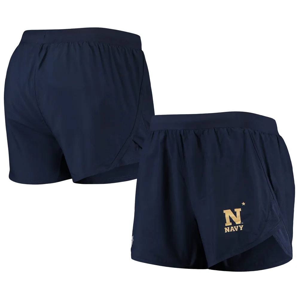 Under Armour Navy Midshipmen Fly By Run 2.0 Performance Shorts pour femmes