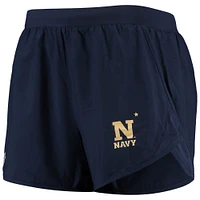 Women's Under Armour Navy Midshipmen Fly By Run 2.0 Performance Shorts