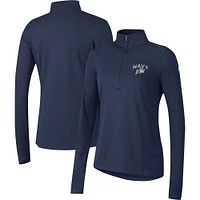 Women's Under Armour  Navy Midshipmen Tech Mesh Quarter-Zip Top