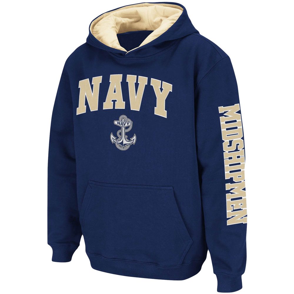 Youth Colosseum Navy Midshipmen 2-Hit Team Pullover Hoodie