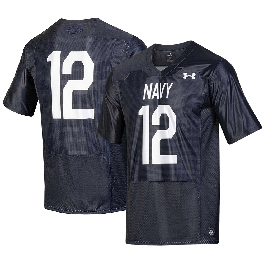 Youth Under Armour #12 Navy Midshipmen Silent Service Replica Football Jersey