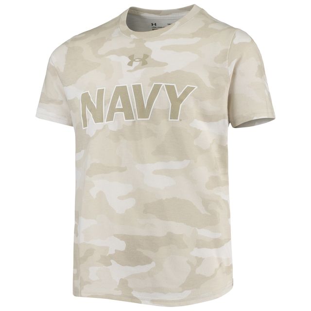 T-shirt Under Armour Tan Navy Midshipmen Camo Logo pour jeune