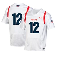 Maillot enfant Under Armour White Navy Midshipmen 2022 Réplique des Jeux Spéciaux