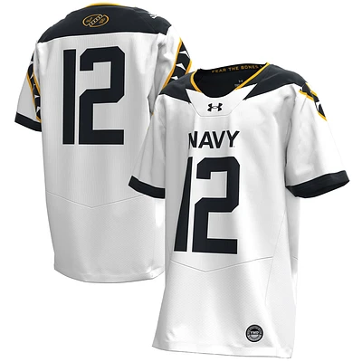 Maillot réplique de rivalité des jeunes Under Armour White Navy Midshipmen 2024