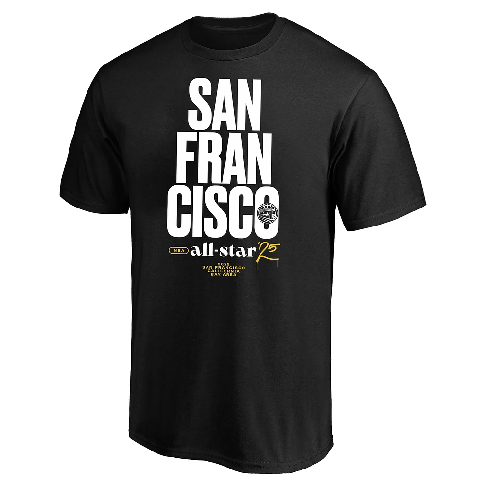 T-shirt noir Fanatics pour homme, profil Big & Tall, NBA All-Star Game 2025