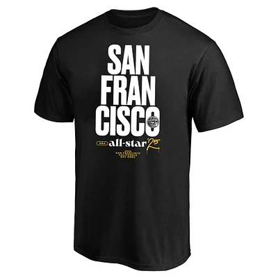 T-shirt noir Fanatics pour homme, profil Big & Tall, NBA All-Star Game 2025