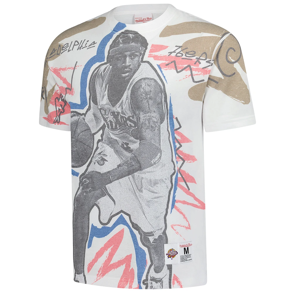 Men's Mitchell & Ness Allen Iverson White 2000 NBA All-Star Game Showstopper T-Shirt