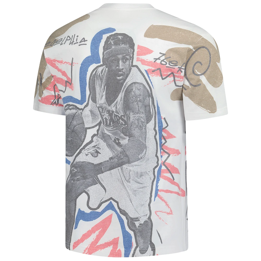 Men's Mitchell & Ness Allen Iverson White 2000 NBA All-Star Game Showstopper T-Shirt