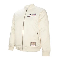 Men's Mitchell & Ness  Cream 2000 NBA All-Star Game Full-Zip Satin Jacket