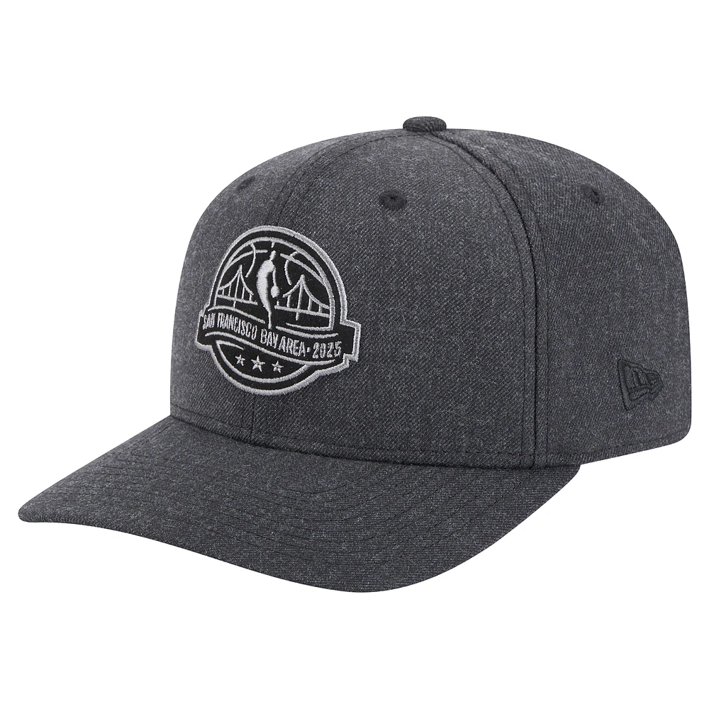 Men's New Era  Heather Black 2025 All-Star Game Circle Logo Blackout 9SEVENTY Adjustable Hat