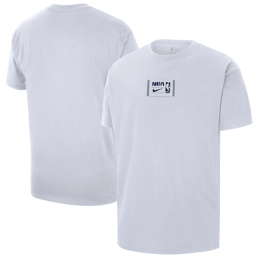 Men's Nike White NBA All World Hoops Max90 Oversized T-Shirt
