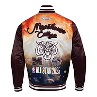 Men's Pro Standard  Wine All Star x HBCU Classic Full-Snap Satin Jacket