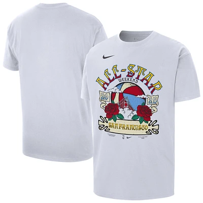 T-shirt oversize Max90 NBA All-Star Weekend 2025 pour homme Jordan Brand blanc