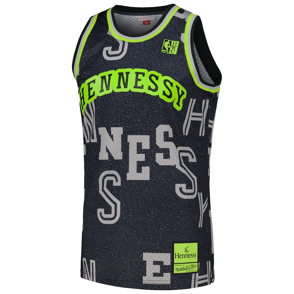 Maillot NBA x Hennessy Hardwood Classics Neon Concrete Swingman noir Mitchell & Ness pour hommes